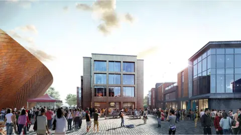 Alumno Group A CGI image of the St Botolph's Quarter development