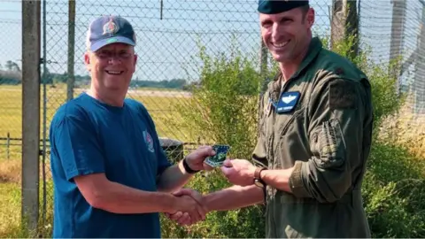 RAF Lakenheath Ian Simpson and Maj Grant Thompson