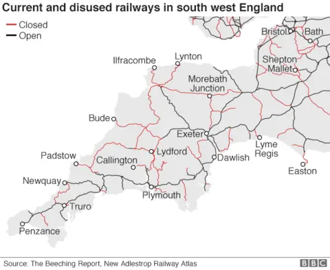 disused rail lines