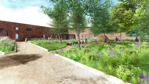 Urban and Civic Waterbeach Ltd Designer images of plaza and school