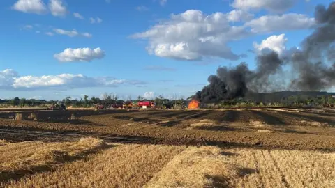 Dorset & Wiltshire Fire & Rescue Crop fire
