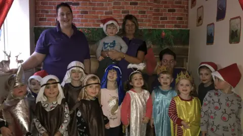 Tynemouth Nursery Children dressed up for a nativity