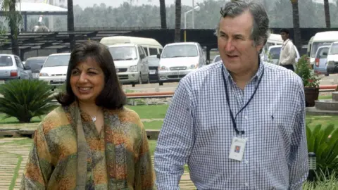 Getty Images Ms Mazumdar-Shaw and her husband John Shaw