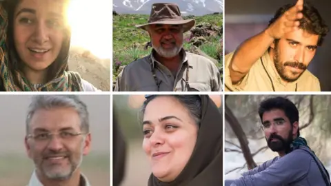 anyhopefornature.net Top row from left: Niloufar Bayani, Morad Tahbaz, Amirhossein Khaleghi Hamidi; Bottom row from left: Houman Jokar, Sepideh Kashani, Taher Ghadirian