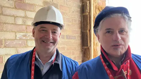 Ollie Conopo/BBC Alaric Neville from Phipps with Jeremy Phipps.