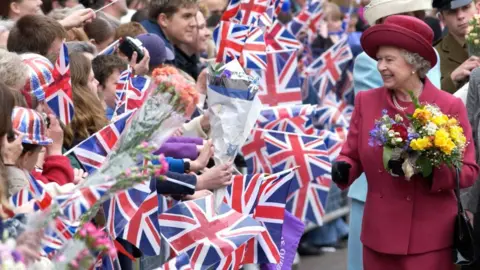 Getty Images The Queen in Aylesbury in 2002