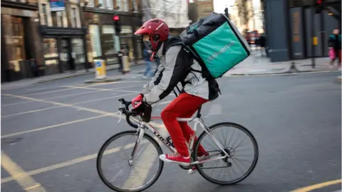 Getty Images Deliveroo driver