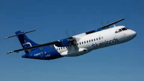 Blue Islands Blue Islands aeroplane in the sky