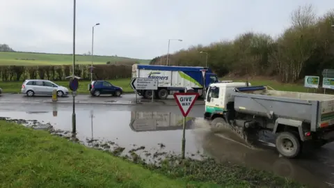 Work begins to fix A35 Dorchester bypass flooding