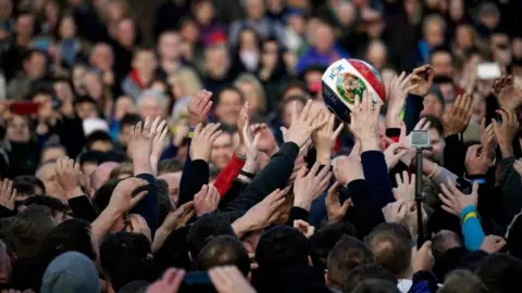 Getty Images Ashbourne Royal Shrovetide Football