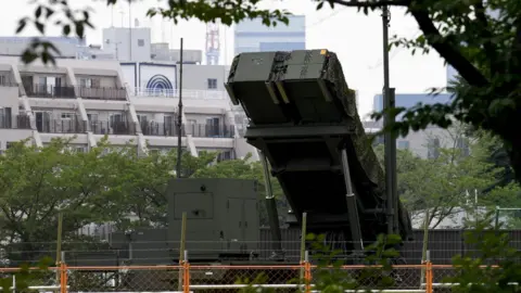 AFP/Getty PAC-3 surface to air missile system outside Japan ministry of defence