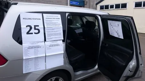 The Moray Council Car polling station