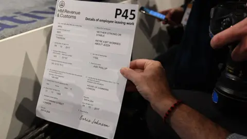 EPA P45 given to Theresa May