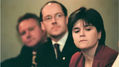 Getty Images Launch of the SNP's 1999 Scottish Election Manifesto