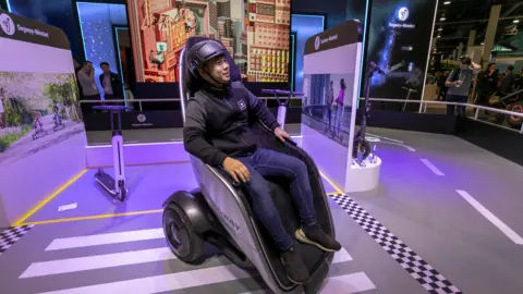Getty Images Segway's S-Pod, a electric wheelchair, on display at CES.