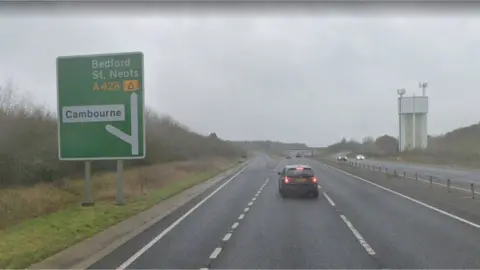 A428 near Cambourne reopens after flooding