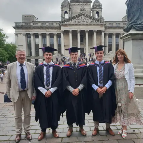 University of Portsmouth (l-r) Stewart, Harry, Thomas, Charlie, Angela