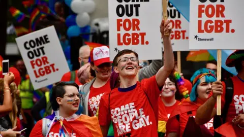 BBC Stonewall members at Pride