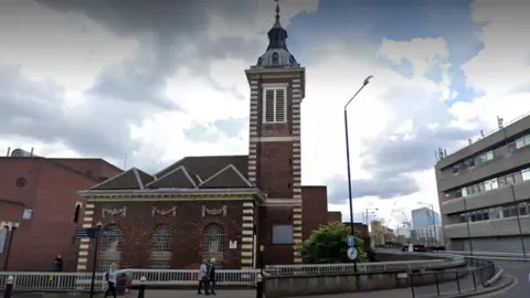 Google the Welsh Church of St Benet, London