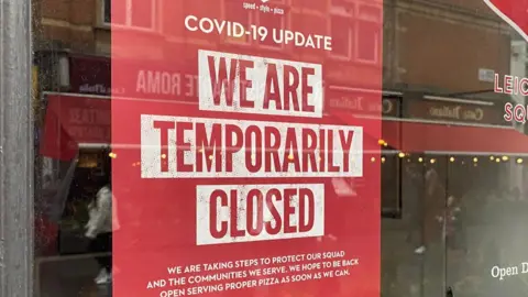 BBC Sign saying We are temporarily closed