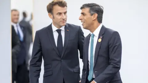 PA Media Prime Minister Rishi Sunak and French President Emmanuel Macron