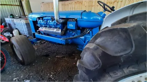 Dorset Police APWCF5 Perkins Tractor in Farm yard