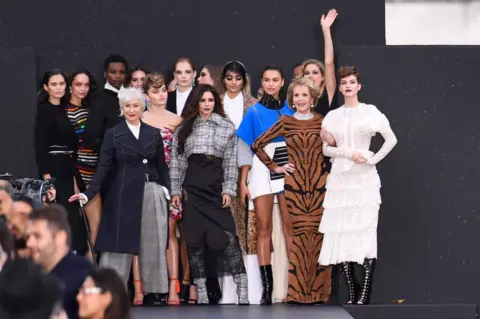 Getty Images The first L'Oreal fashion show had a catwalk set up on the Champs-Elysees avenue in Paris