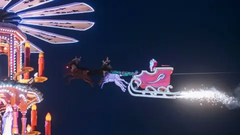 Getty Images Santa on his sleigh