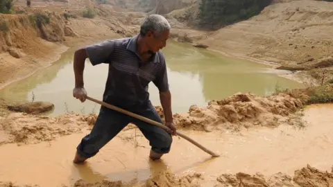 Getty Images A rare earth mineral mine in China