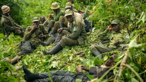 BBC/Off The Fence/Miles Blayden-Ryall Eco-guards in the Kahuzi-Biega National Park