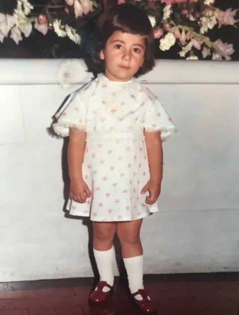 Xenia Karayiannis Xenia aged three in London