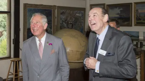 Getty Images Prince Charles and Sir Nicholas Soames at Chartwell