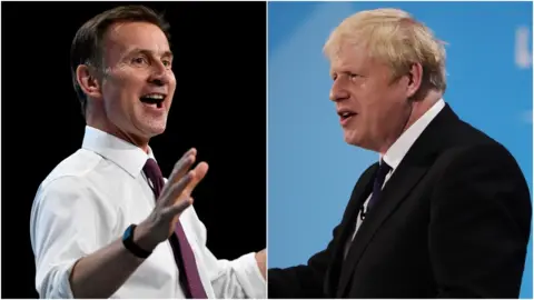 EPA/Getty Jeremy Hunt and Boris Johnson