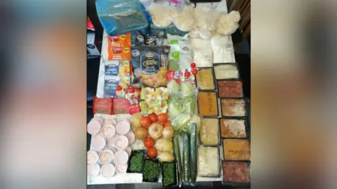 Caerphilly County Borough Council A food parcel for three children for two weeks