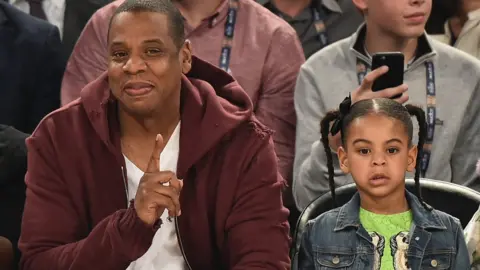 Blue Ivy, aged 5, raps on her dad Jay-Z's new track