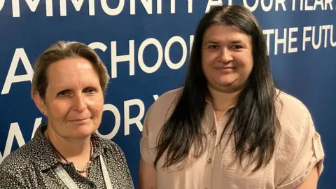 BBC Julie Johnson, head of Shrewsbury Academy and Lucy Howells, Safeguarding Liaison Officer at the academy (