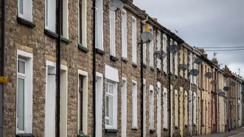 Getty Images Terraced houses in Ebbw Vale