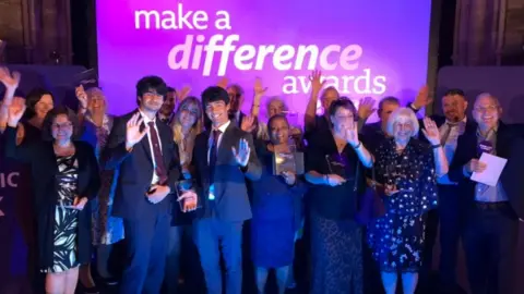 BBC The winners on stage