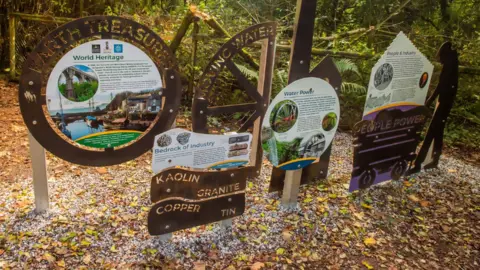 Cornwall Council Signs at Luxulyan Valley