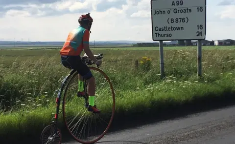 Teacher in 1886 penny farthing world record bid