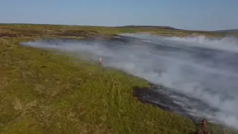 West Yorkshire Fire and Rescue Marsden Moor on Saturday