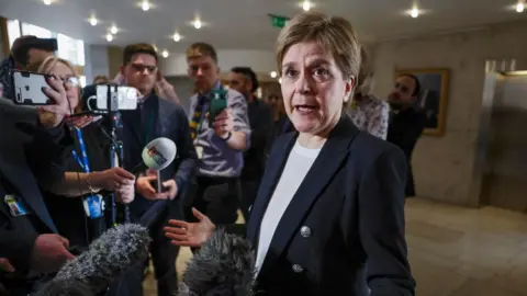 Getty Images Nicola Sturgeon was arrested and released without charge