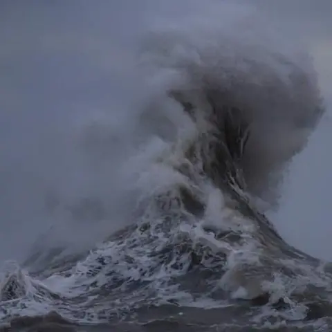 Twitter | michaelaismail wave at Porthcawl, Bridgend