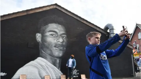 Getty Images Marcus Rashford mural in Manchester