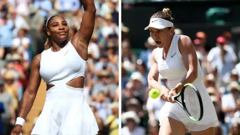 Serena Williams and Simona Halep