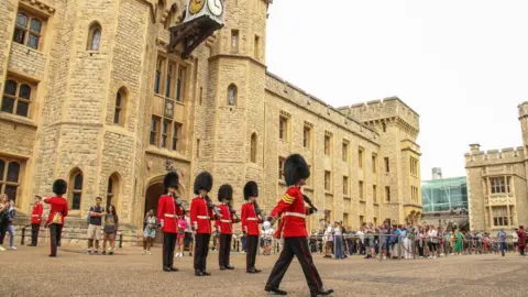 Getty Images Queen's Guards at the Tower of London