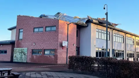 Angus Council school roof missing