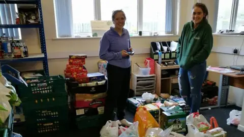 Bangor NI Food Bank Volunteers at Bangor NI food bank