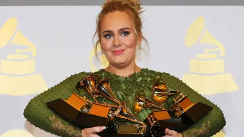 Reuters The star won five Grammy Awards for her last album, titled 25