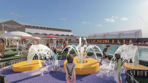 Hodson Artist impression of the refurbished lido in Hull